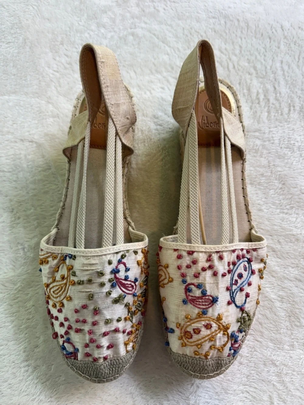 Vidoretta Embroidered Espadrille Wedges Boho Spanish Platform Sandals